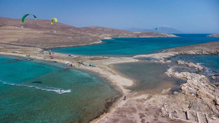 Kitesurfing in Naxos, Greece