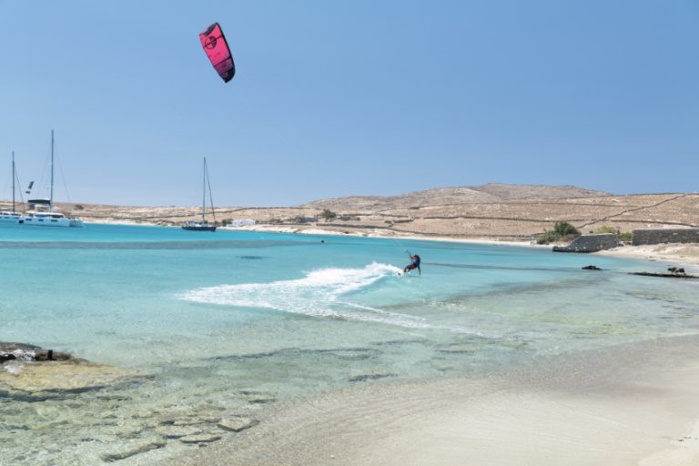 Kitesurfing in Paros, Greece